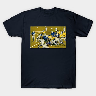 Vintage Sports Football Game, Gold vs. Blue Teams T-Shirt